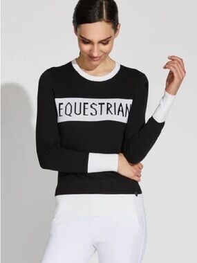 Noel Asmar Black and White Logo Knit Pullover